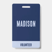 Volunteer Name All Access Pass Event navy blue バッジ (正面)