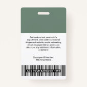 Volunteer Photo ID Badges with Clip or Lanyard バッジ (裏面)