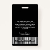 Volunteer Photo ID Badges with Clip or Lanyard バッジ (裏面)