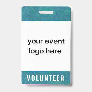 Volunteer Staff Event Badge Teal バッジ