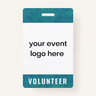 Volunteer Staff Event Badge Teal バッジ