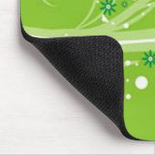 Volutes � fleurs sur motif vert - マウスパッド (コーナー)