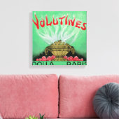 Volutines Perfume LabelParis，フランス キャンバスプリント (インサイチュ (リビング))