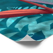 Vom Künstler handillustrierte Eule – Boho Natur ポスター (角)