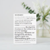 Vom Leben Gelerntの動機 ポストカード (スタンド正面)