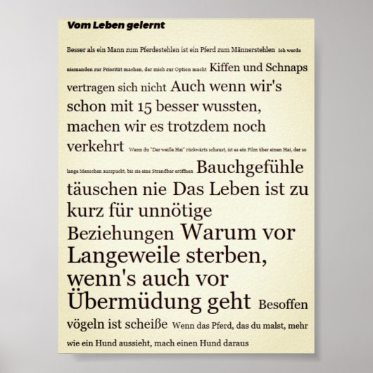 Vom Leben Gelernt動機 ポスター (正面)