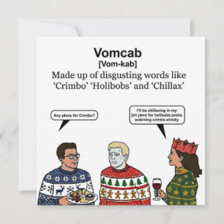 Vomcab Definition Card: クリスマスの恥ずかしいスラング シーズンカード