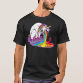 VOMITING UNICORN Puking Unicorns b day gift Tシャツ (正面)