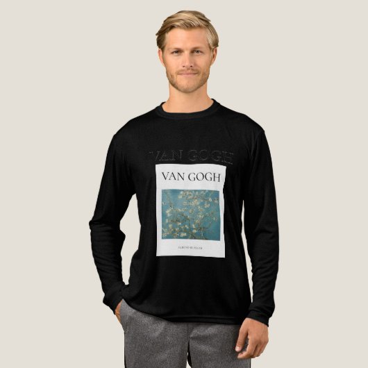 VON GOGH almond blossom Men's  Long Sleeve T-Shirt トライブレンドＴシャツ (正面全体)