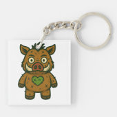 Voodoo Boar – Patchy Warrior Piglet キーホルダー (裏面)