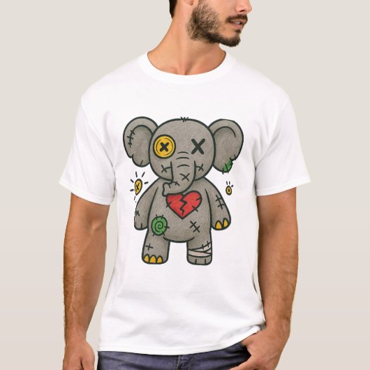 Voodoo Elephant Tee — ソフトだけど強そう Tシャツ (正面)