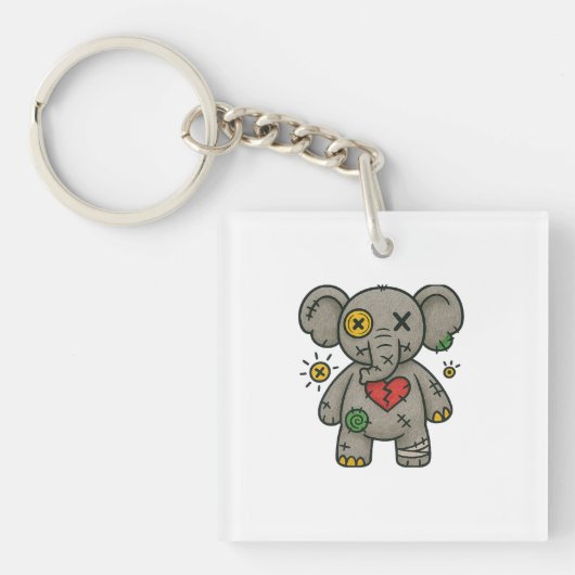Voodoo Elephant Tee — ソフトだけど強靭 キーホルダー (正面)