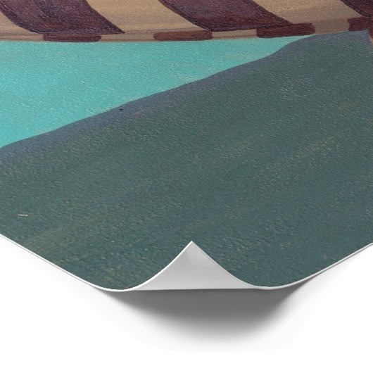 Voodoo in Blue gothic fairy Art Print ポスター (角)