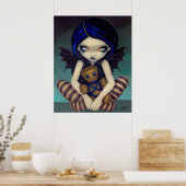 Voodoo in Blue gothic fairy Art Print ポスター (キッチン)