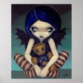 Voodoo in Blue gothic fairy Art Print ポスター (正面)