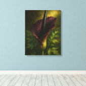 Voodoo Lily: Toxic Elegance Impressionist Art キャンバスプリント (インサイチュ (ウッドフロア))