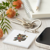 Voodoo Raccoon Tee — Mischief Patched Up キーホルダー (正面右)