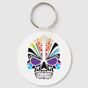 Voodoo Rainbow Skull キーホルダー