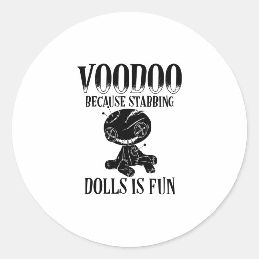 Voodoo Sayings | Voodoo Doll Magic Curse Gift ラウンドシール (正面)