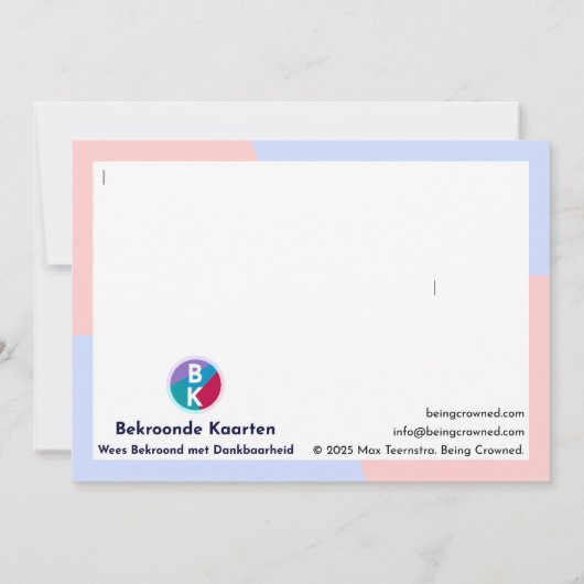 Voor de Zorgdrager サンキューカード (裏面)