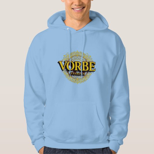 VORBE Fashion Gold Monogram Men's Premium Hoodie パーカ (正面)