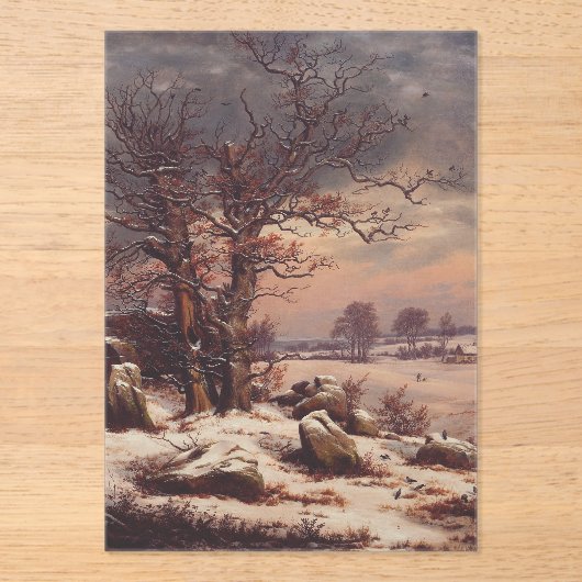 Vordingborg in Winter by J.C. Dahl Fine Art アクリル招待状 (正面)