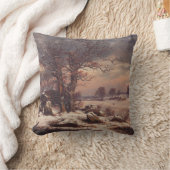 Vordingborg in Winter by J.C. Dahl Fine Art クッション (ブランケット)