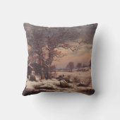 Vordingborg in Winter by J.C. Dahl Fine Art クッション (裏面)