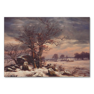 Vordingborg in Winter by J.C. Dahl Fine Art テーブルナンバー