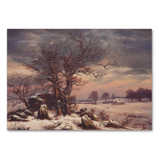 Vordingborg in Winter by J.C. Dahl Fine Art テーブルナンバー (正面)