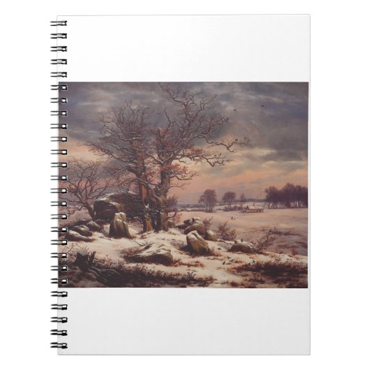 Vordingborg in Winter by J.C. Dahl Fine Art ノートブック (正面)