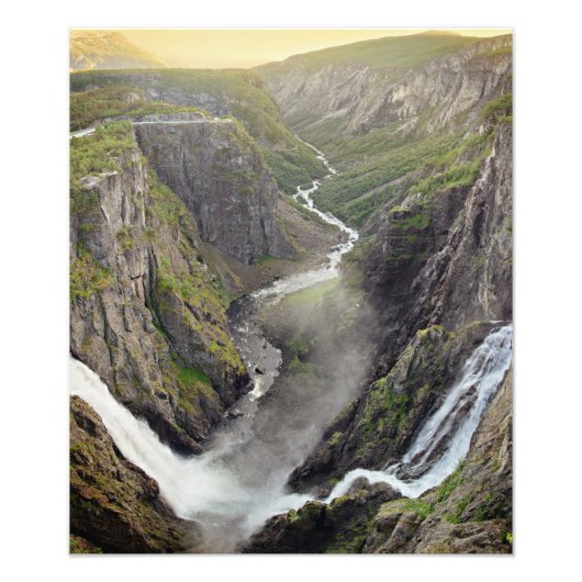 Voringsfossen waterfall inノルウェープリント フォトプリント            (正面)