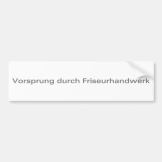 Vorsprung durch Friseurhandwerk銀 バンパーステッカー