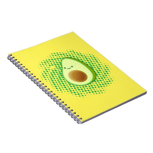 Vortex上のかわいい漫画アボカ動揺してド ノートブック (右側)