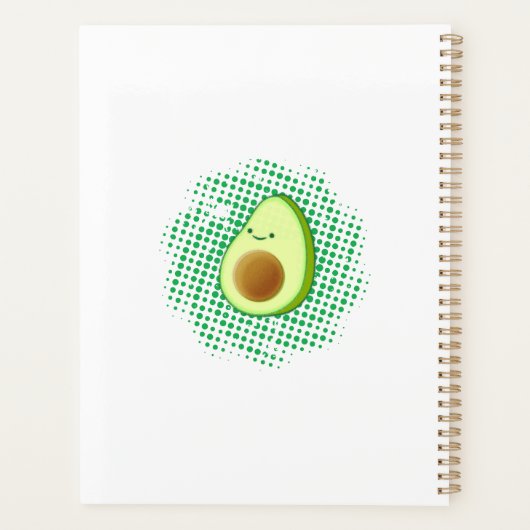 Vortex上のかわいい漫画アボカ動揺してド プランナー手帳 (裏面)