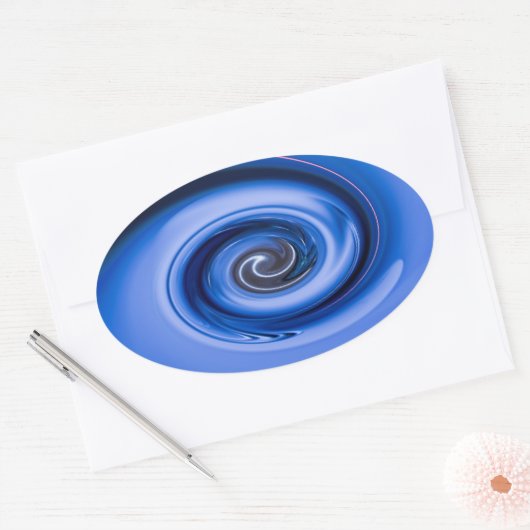 Vortex by Shirley Taylor 楕円形シール (封筒)