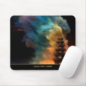 Vortex of Luminous Colorburst Mystic Pagoda Art マウスパッド (マウス)