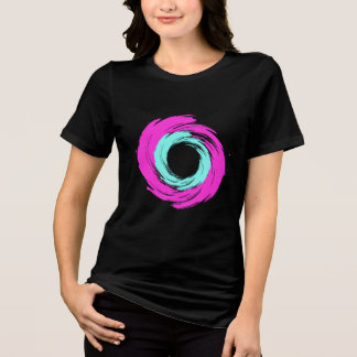 Vortex Rosa e Azul Claro トライブレンドＴシャツ
