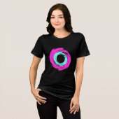 Vortex Rosa e Azul Claro トライブレンドTシャツ (正面全面)