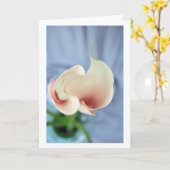 Vortex White Calla Lily Artフォトノートカード カード (黄色い花)