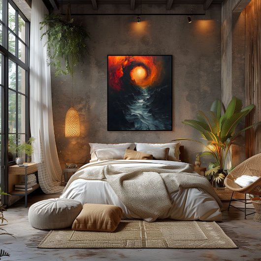 Vórtice Ardiente del Océano Furia de la Naturaleza ポスター