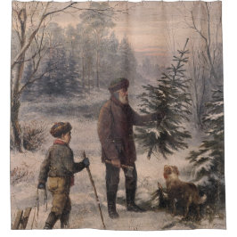 Vorweihnacht | Fクルーガー| ドイツのクリスマス シャワーカーテン