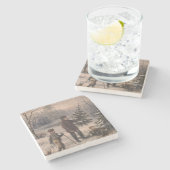 Vorweihnacht | Fクルーガー| ドイツのクリスマス ストーンコースター (横)