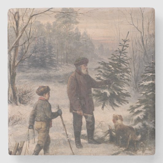 Vorweihnacht | Fクルーガー| ドイツのクリスマス ストーンコースター (正面)