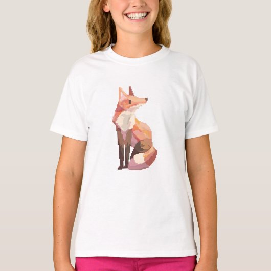 Vos, pixelart, Pixel Art, Fox Tシャツ (正面)