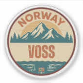 Voss, Norge Norway シール (正面)