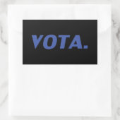 Votaの投票スペインのは青い黒の政モダン治的 長方形シール (バッグ)