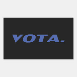 Votaの投票スペインのは青い黒の政モダン治的 長方形シール