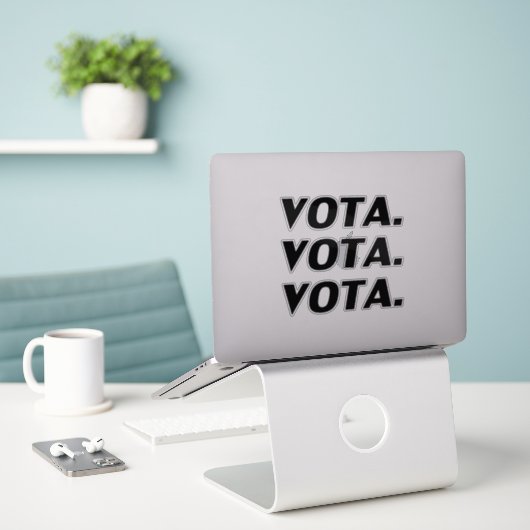 Votaの黒人政スペインの治モダン票 シール (デスク上のノートパソコン)