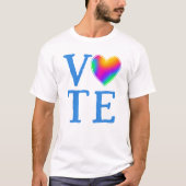 VOTEレインボーハートTシャツ Tシャツ (正面)